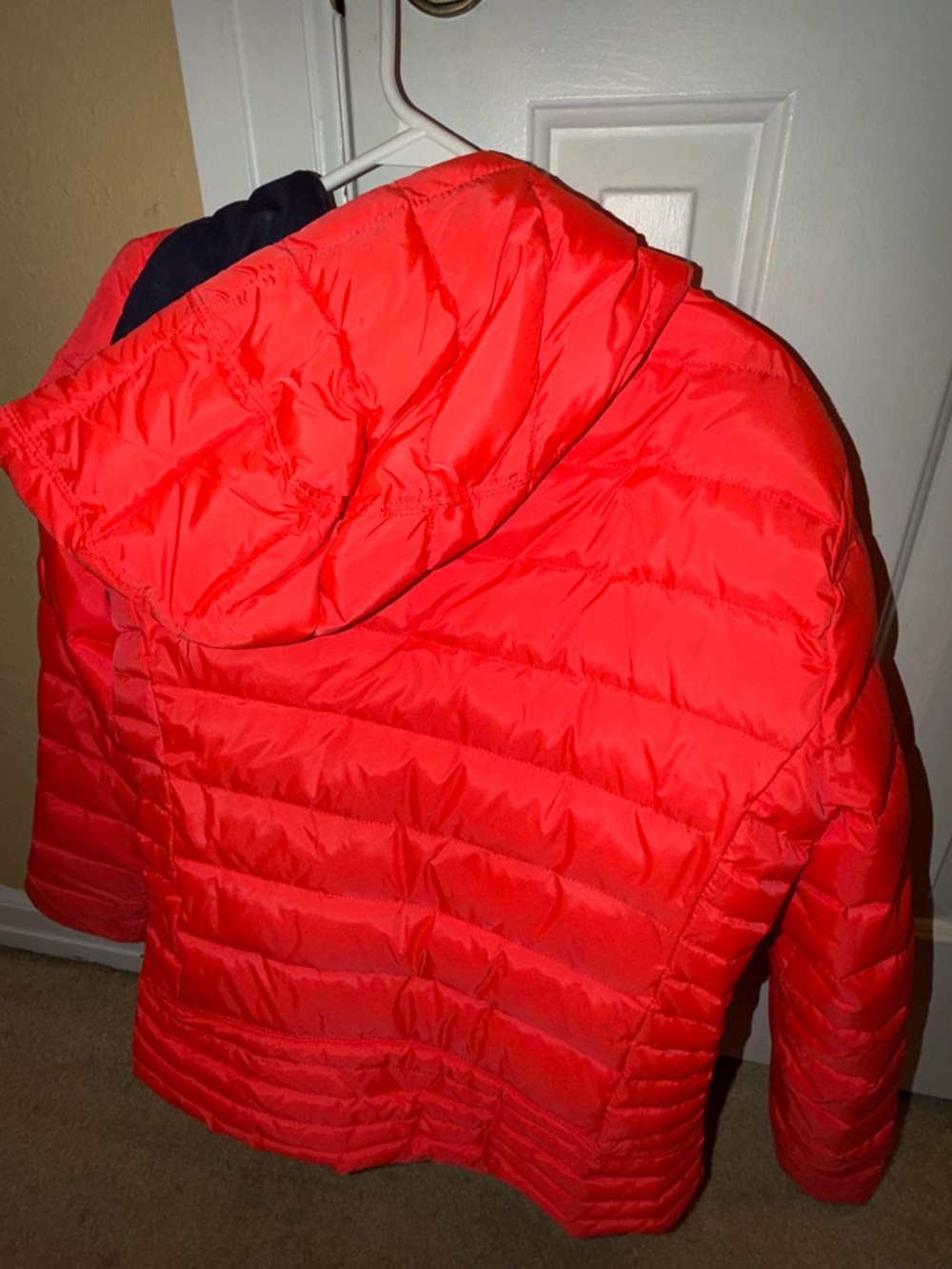 American Eagle Outfitters Red Hooded Quilted Puffer Jacket